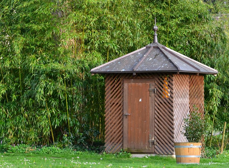 Décoration Pavillon Cabane En Bois Orignal - Artisanat Années 1990, Pièce Unique