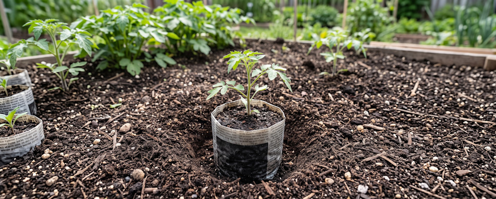 Le papier journal pour faire des godets biodégradables à planter