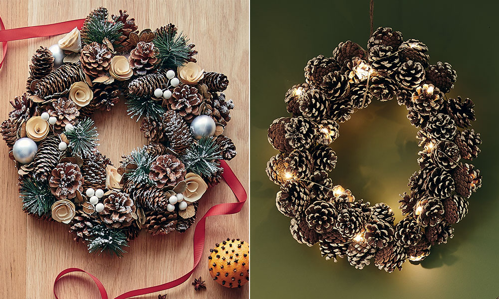 Couronne de pommes de pin