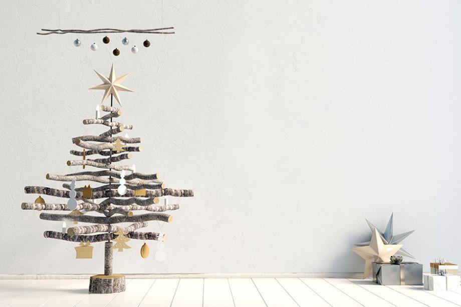 Une décoration de sapin de Noël tendance écologique 