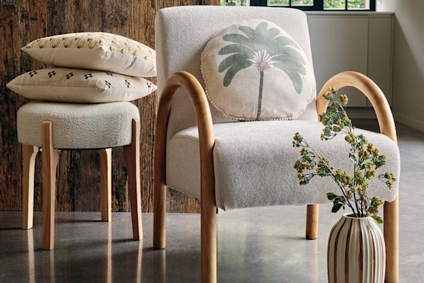 Salon chic, détail jungle