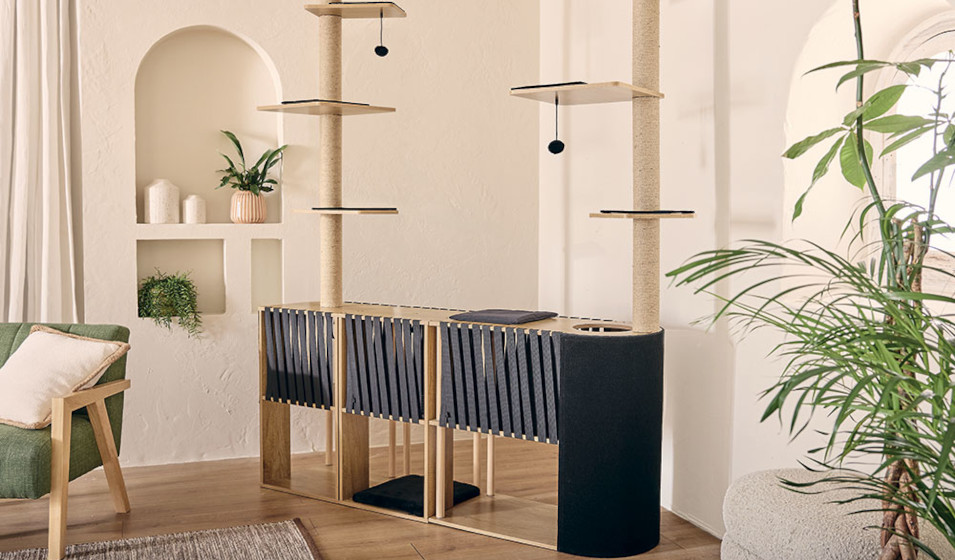 Un arbre à chat design, l'arbre à chat modulable ARBORA