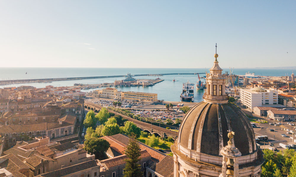 La ville de Catane en Sicile 