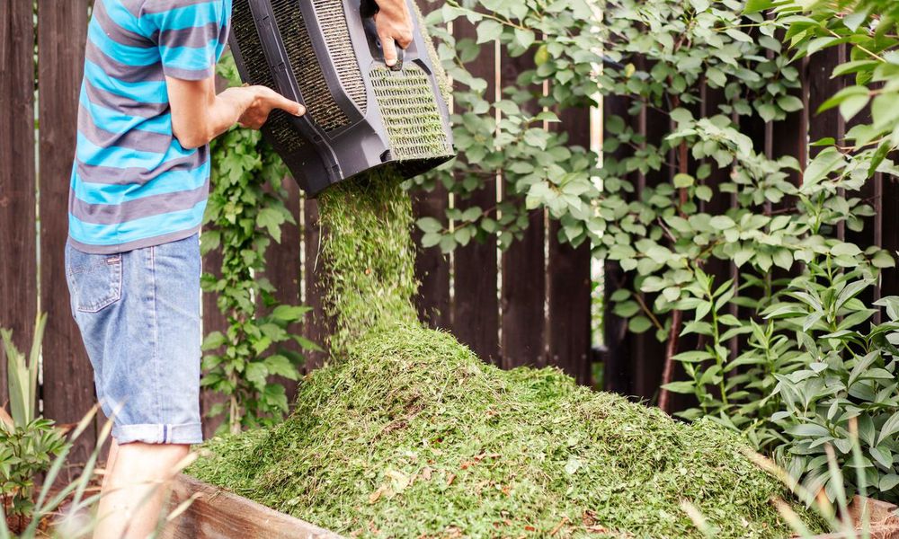 L’herbe coupée peut aller au compost