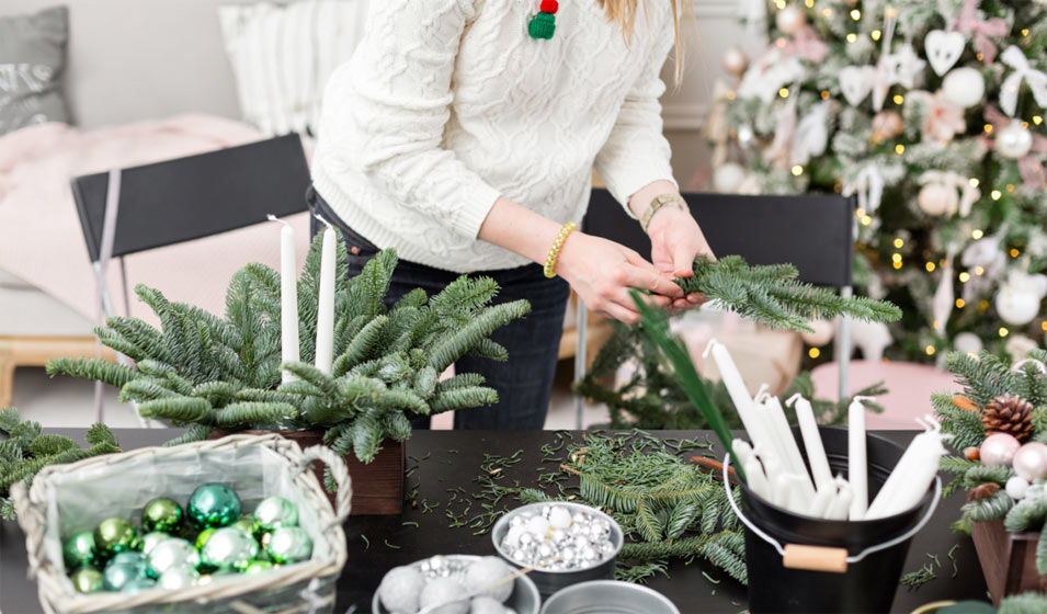 Un Noël verdoyant et fait main 