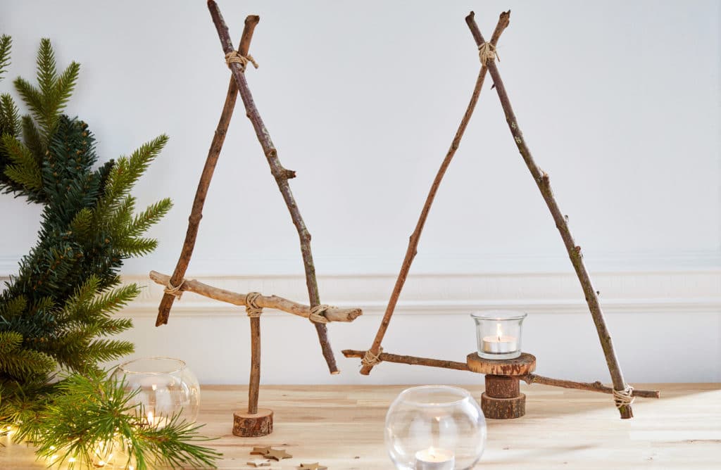 Fabriquer un sapin en branches de bois