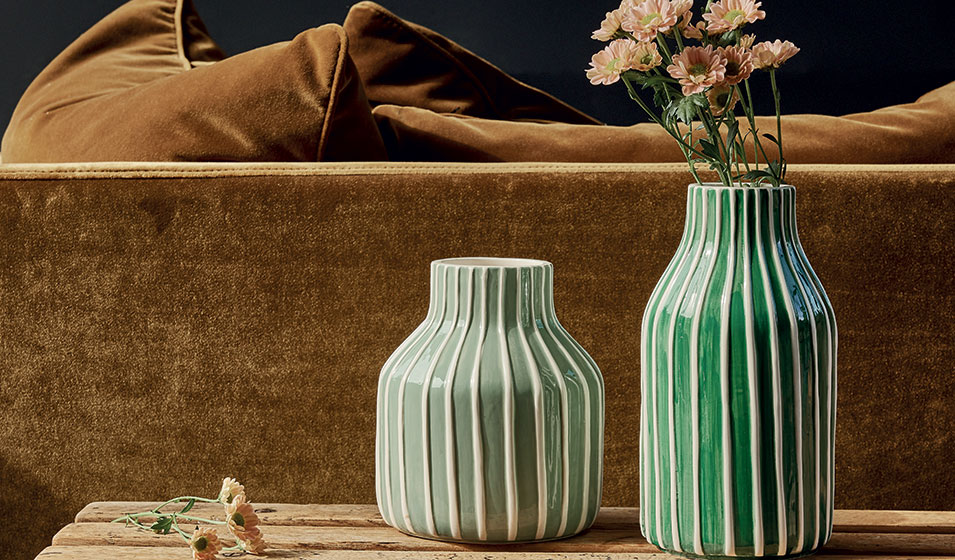 Vase vert et blanc - ECLOZ