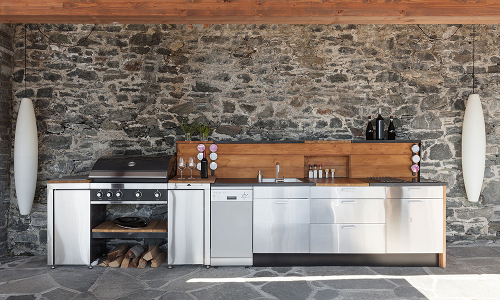 Cuisine d'extérieur modulable et complète