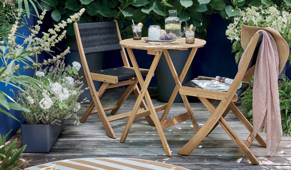 Salon de jardin en métal 6 places : table à manger + 4 fauteuils + 2