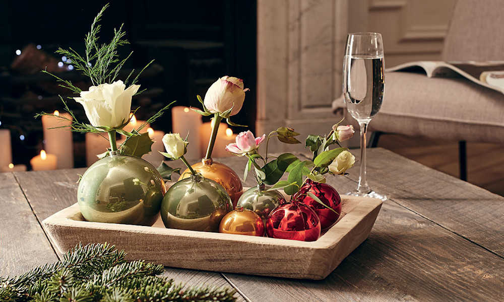 Une déco en boules de Noël recyclées