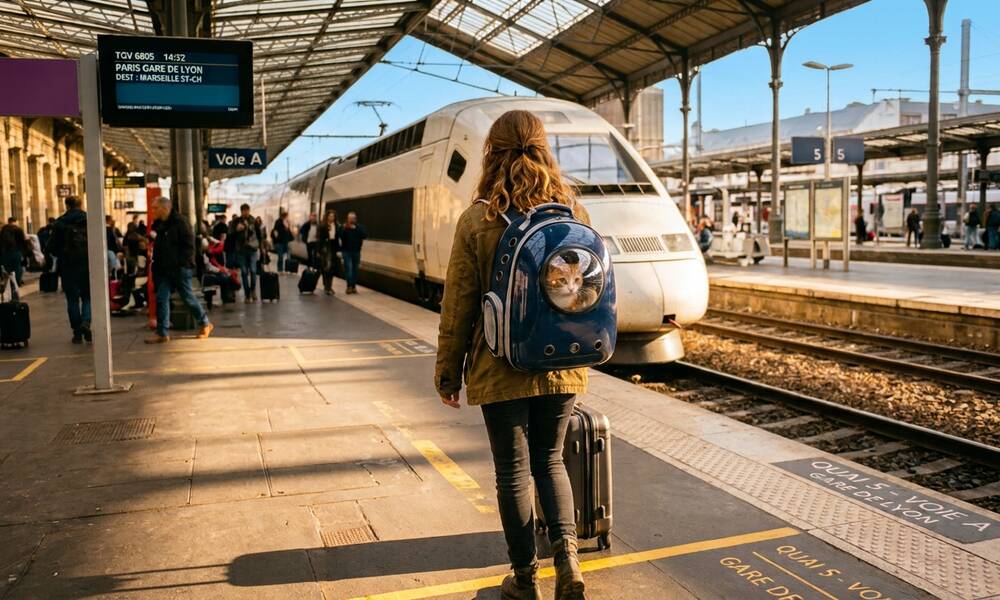 Le sac à dos est idéal si le chat est calme 