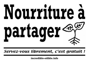 Le slogan des 'Incroyables comestibles', en France