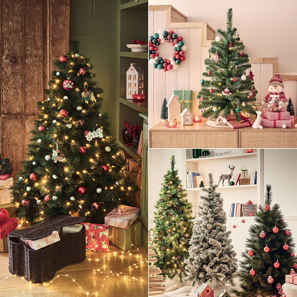 Des sapins artificiels dans toute leur splendeur