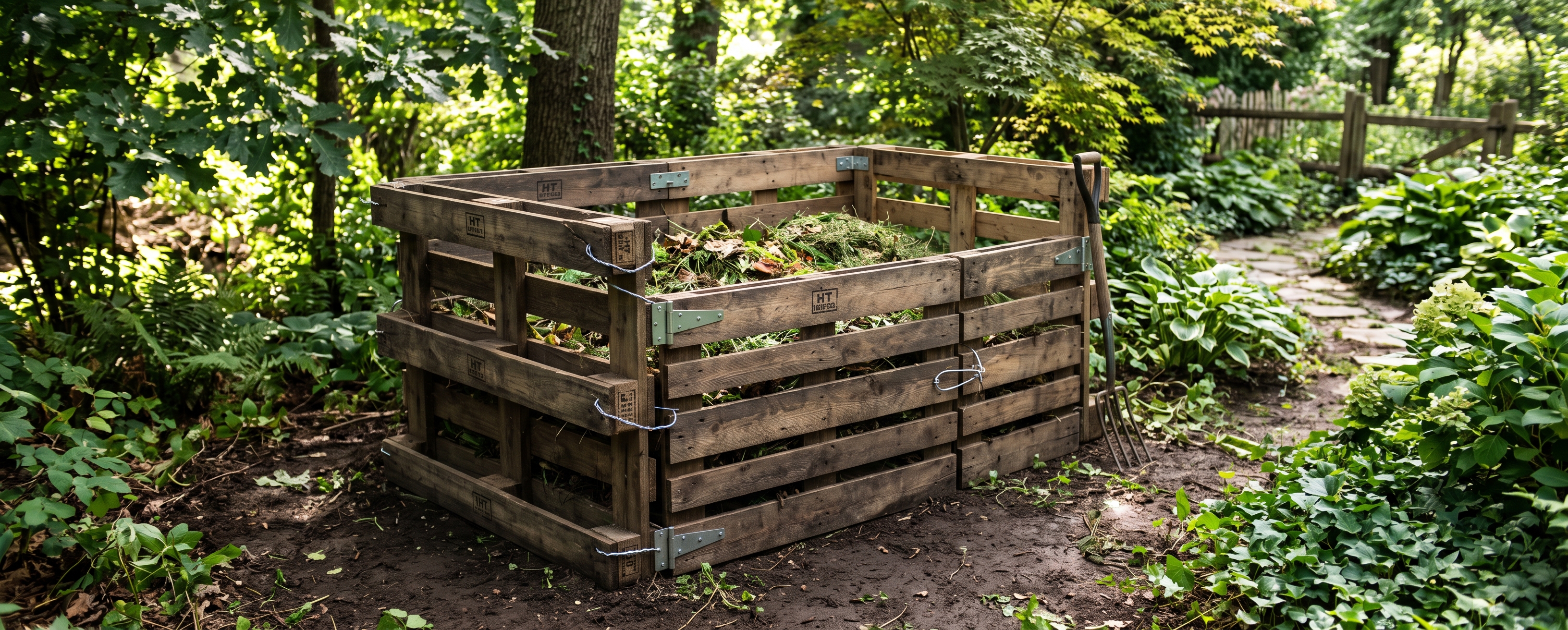 Des palettes pour fabriquer un bac à compost