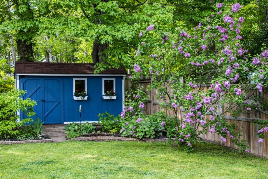 Un bleu intense pour ce chalet dans la verdure - ©Lynda - stock.adobe.com