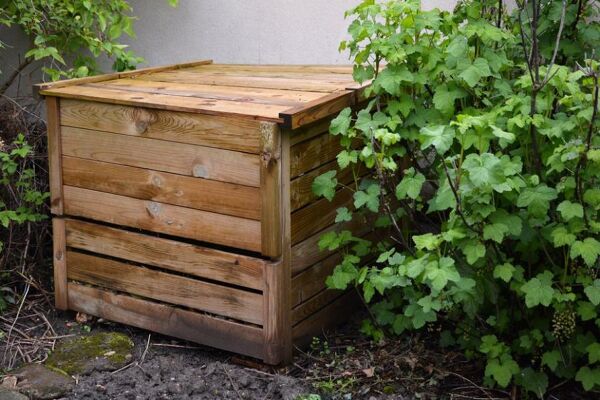 Composteur en bois Design à accès direct petit modèle - Gamm vert