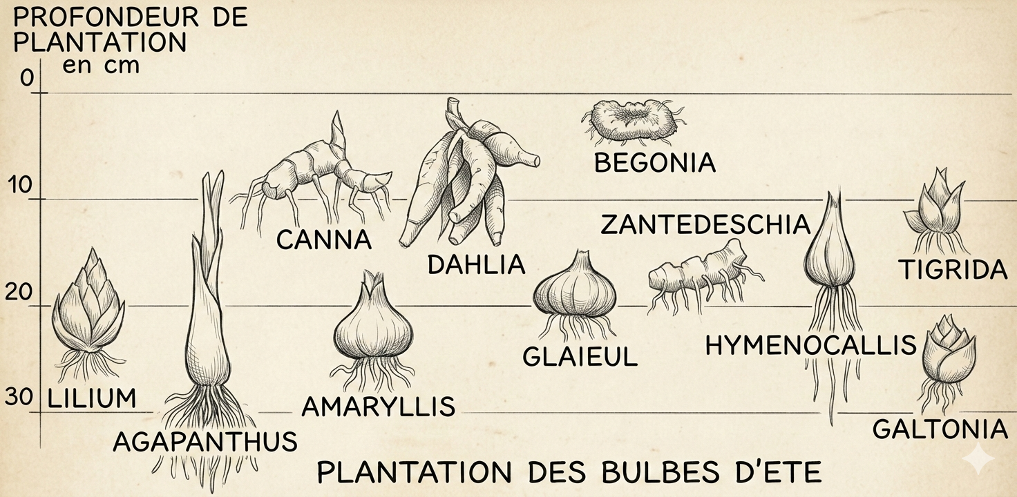 Plantation des bulbes d'été