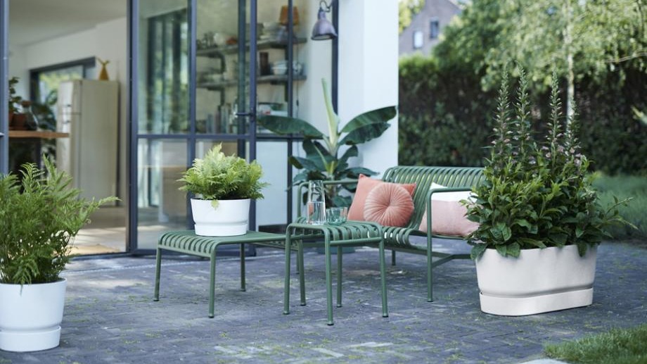 Jardinière Elho Greenville terrasse 80 cm blanc 