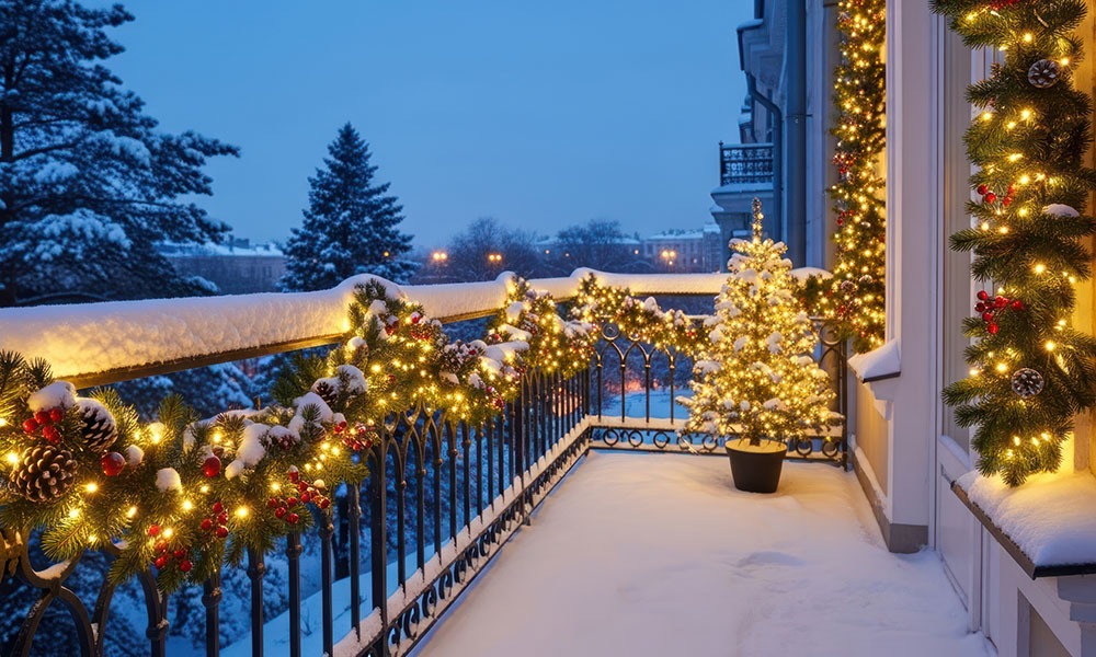 Illuminer votre balcon avec des guirlandes lumineuses