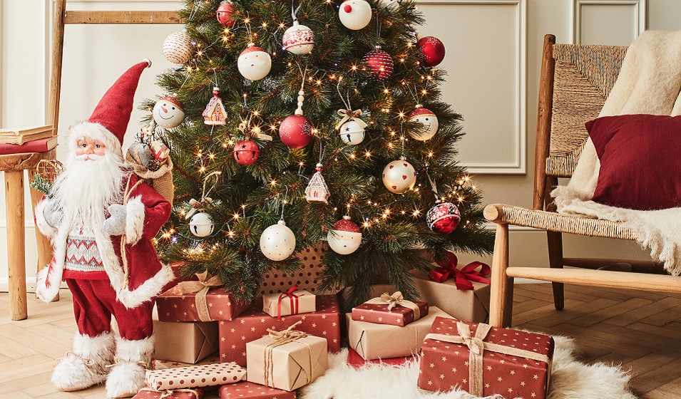 Accessoires de décoration d'arbre de Noël pour enfants, père Noël,  extérieur, fenêtre, cadeaux de nouvel
