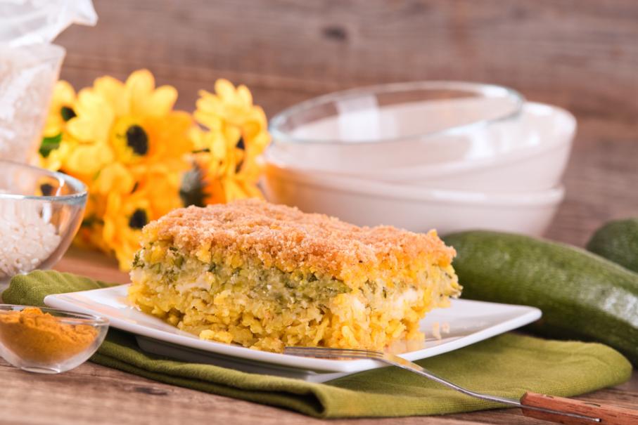 Flan de courgettes aux cosmos