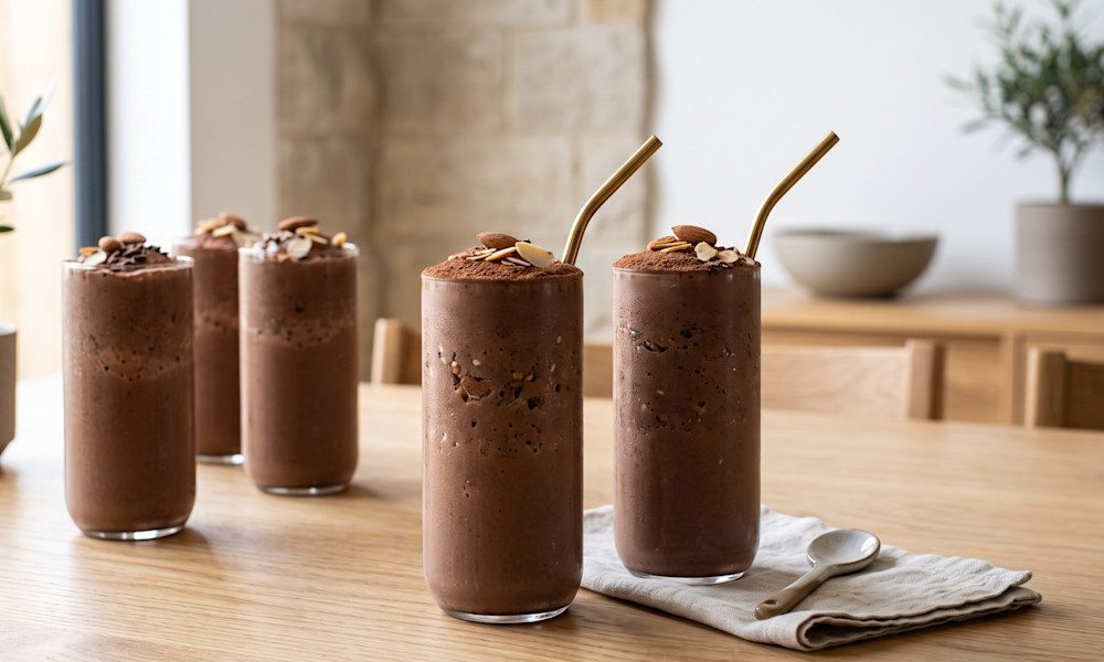 Milkshake au cacao et amandes