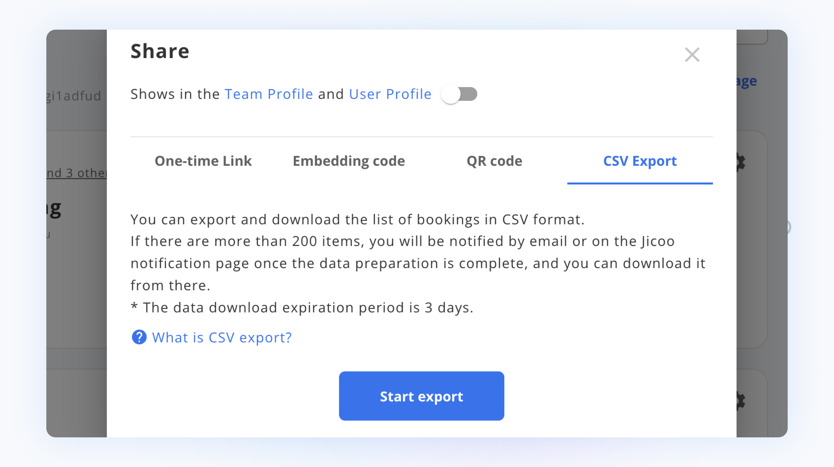 Email notification of CSV downloads