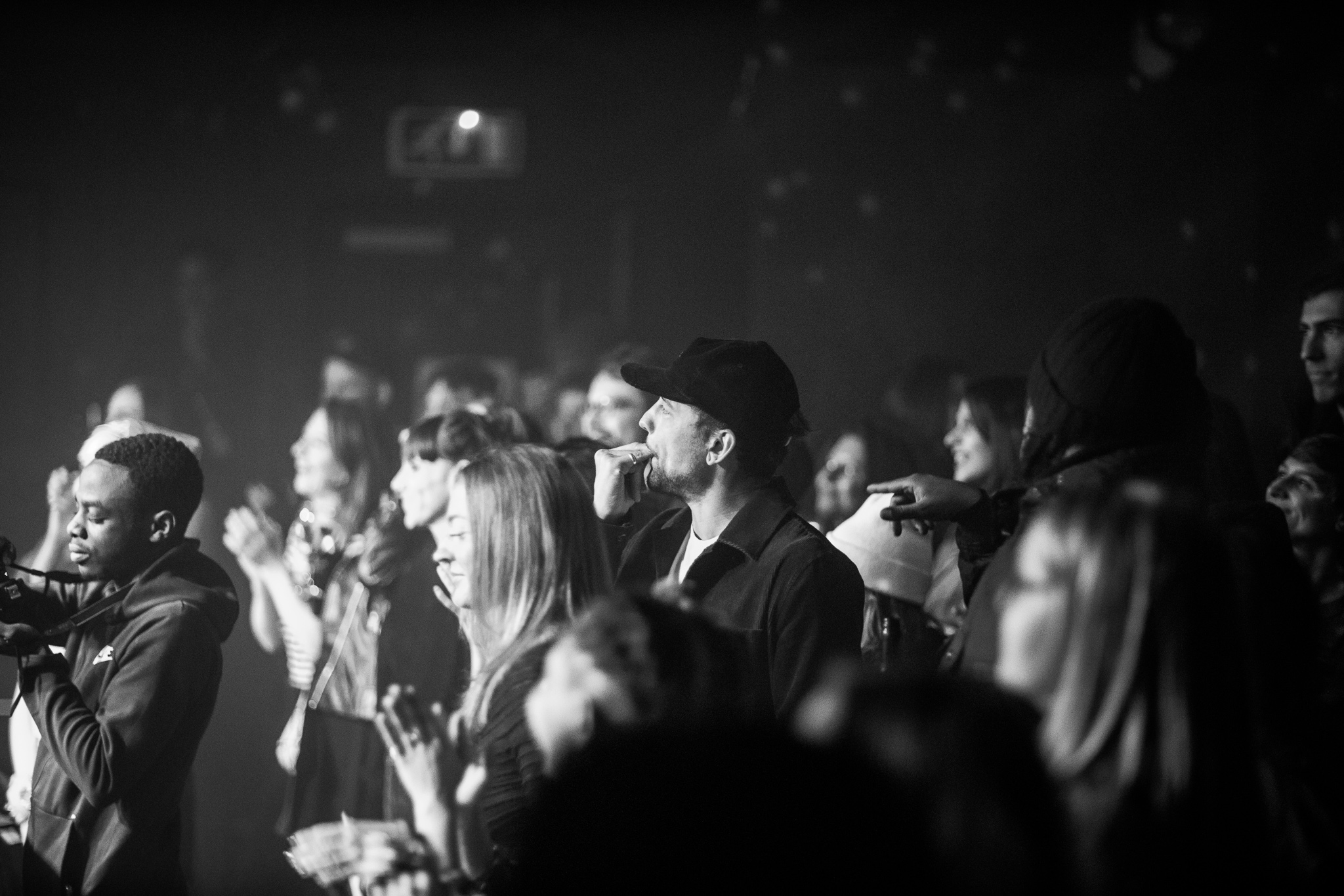 farr-at-the-lexington crowd-cheer-monochrome