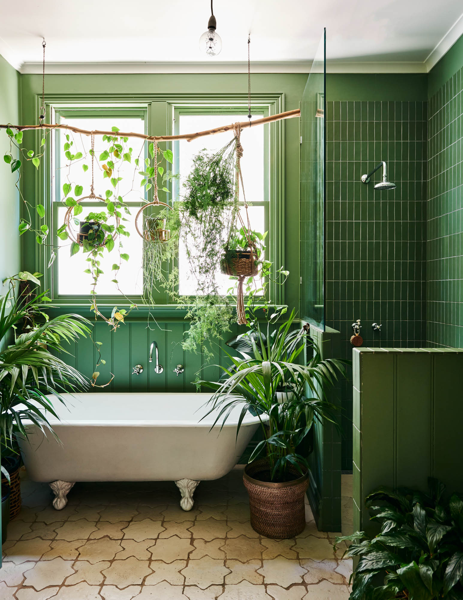 Walker Street_green bathroom_lush sanctuary 