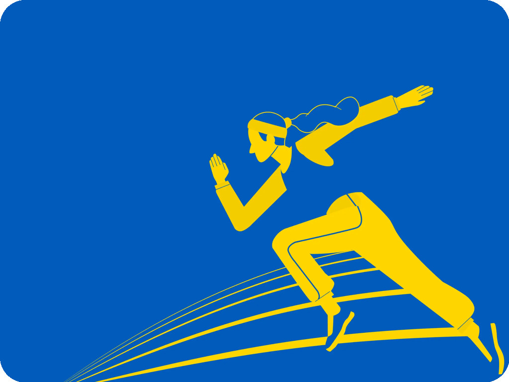 Illustration of sprinter