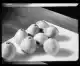 Whole pears shot in black in white in Rose Kitchen.