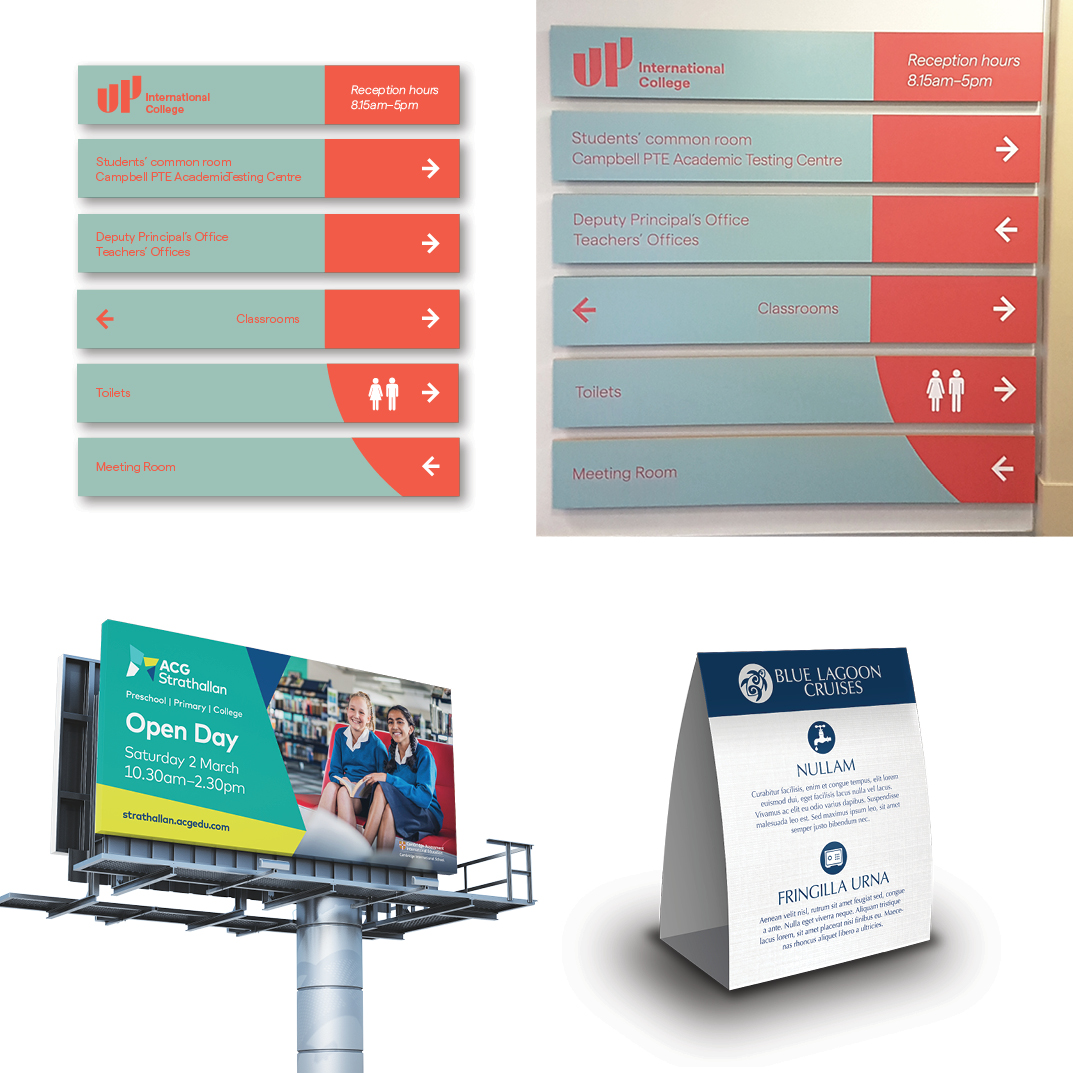 Informational signage and billboards