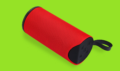 IT - gift - red speaker -laying down