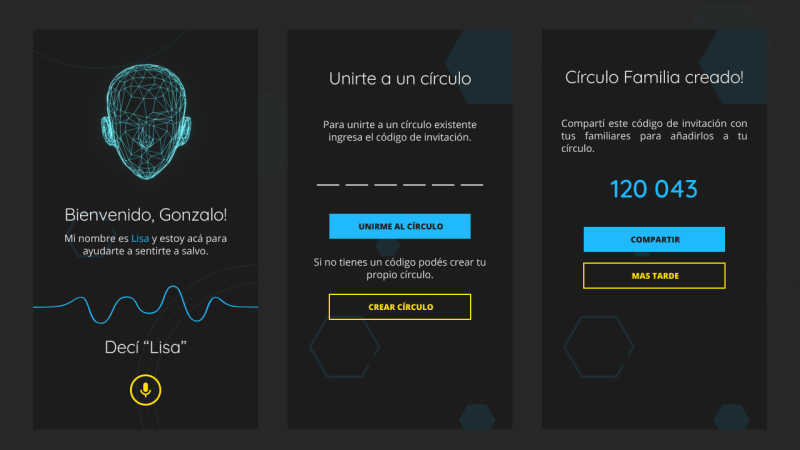 Onboarding y creación de círculos