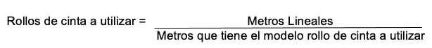 Cadelga - Cinta a Utilizar