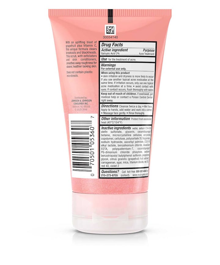 Oil-Free Acne Wash Pink Grapefruit Foaming Scrub