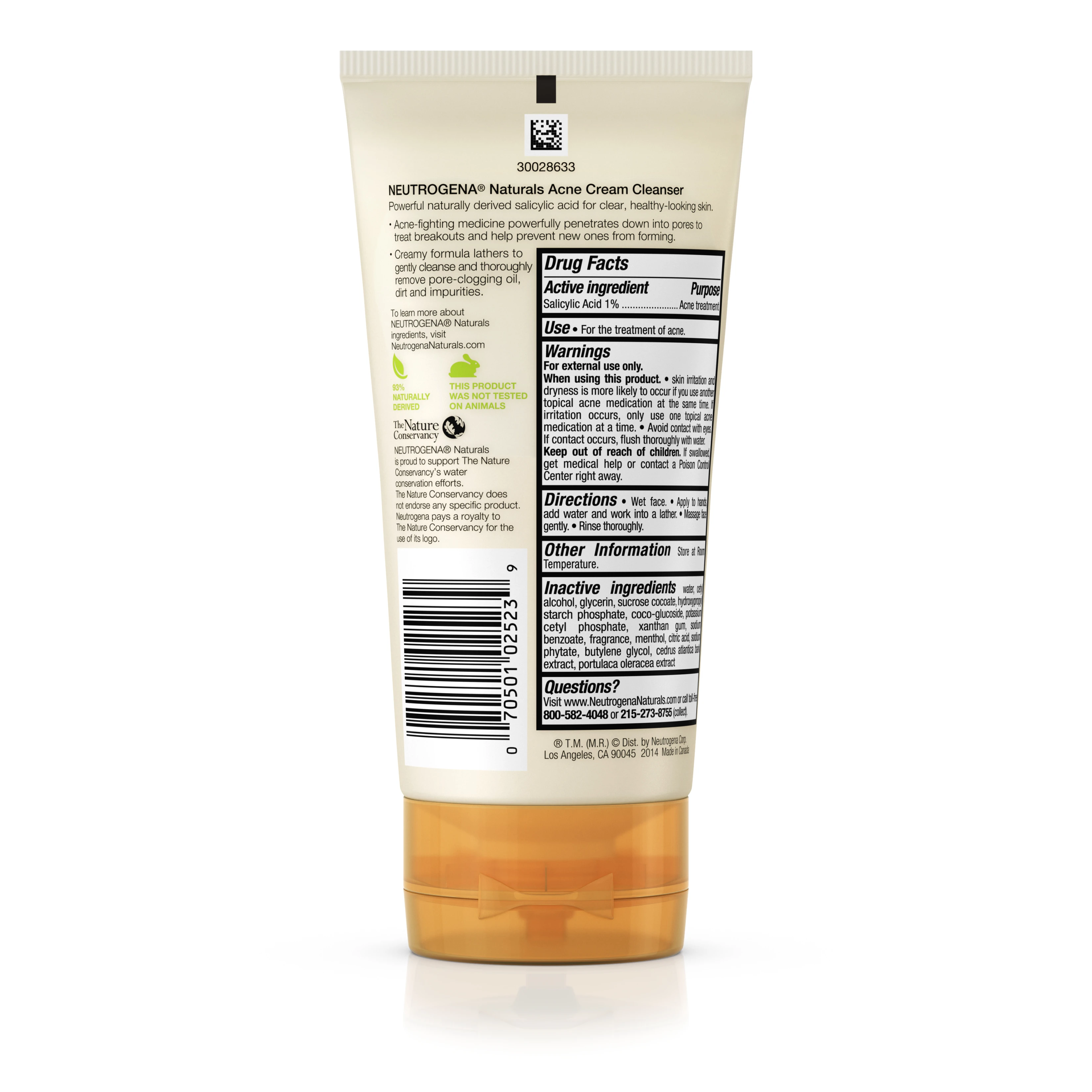 Neutrogena&reg; Naturals Acne Cream Cleanser