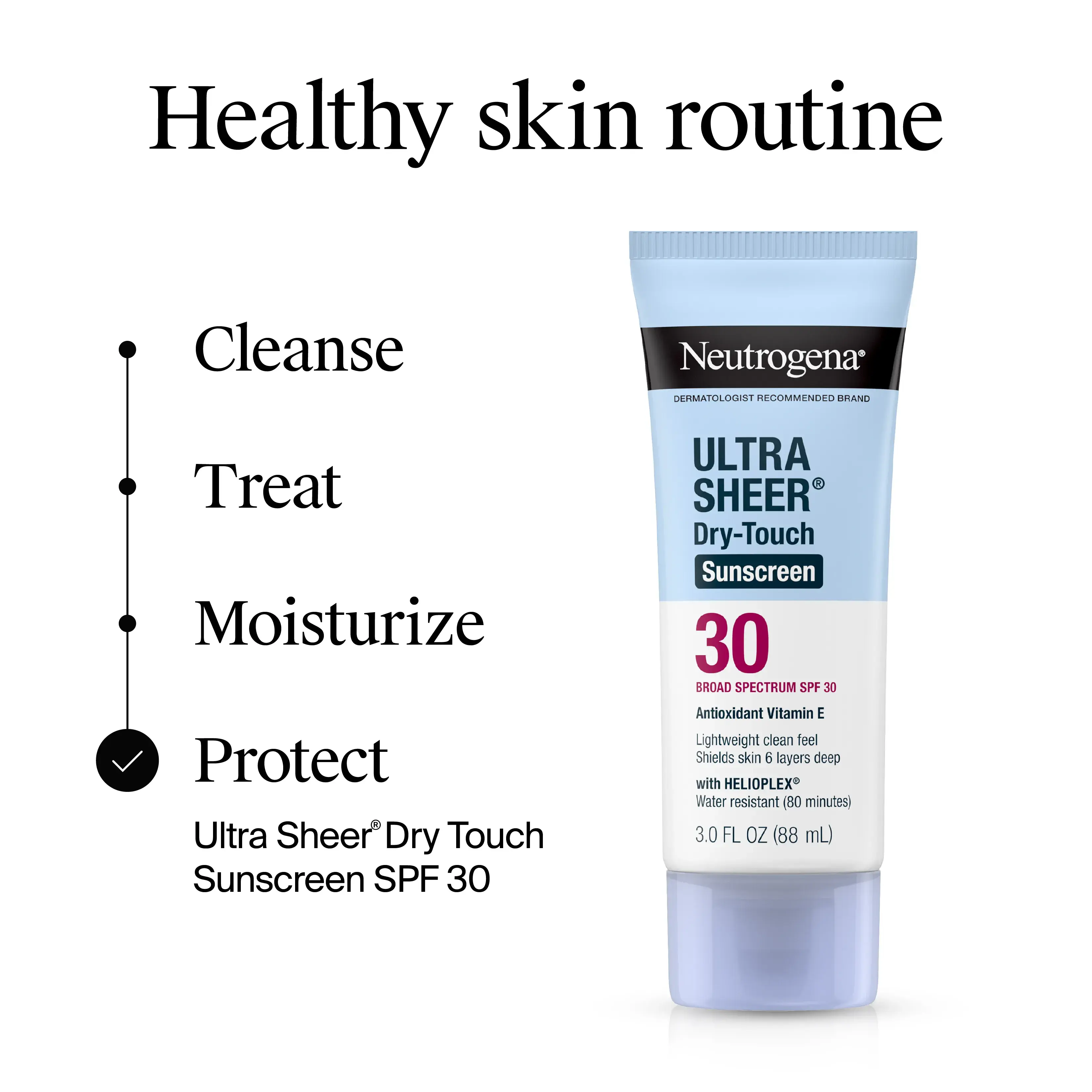 Neutrogena Ultra Sheer Dry-Touch Sunscreen Lotion Broad Spectrum SPF 30, 3 Fl. Oz