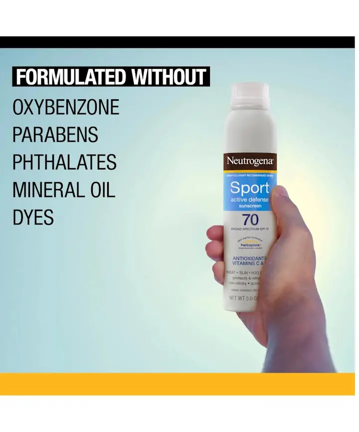 Neutrogena® Sport Active Defense with Broad Spectrum SPF 70 Sunscreen Spray