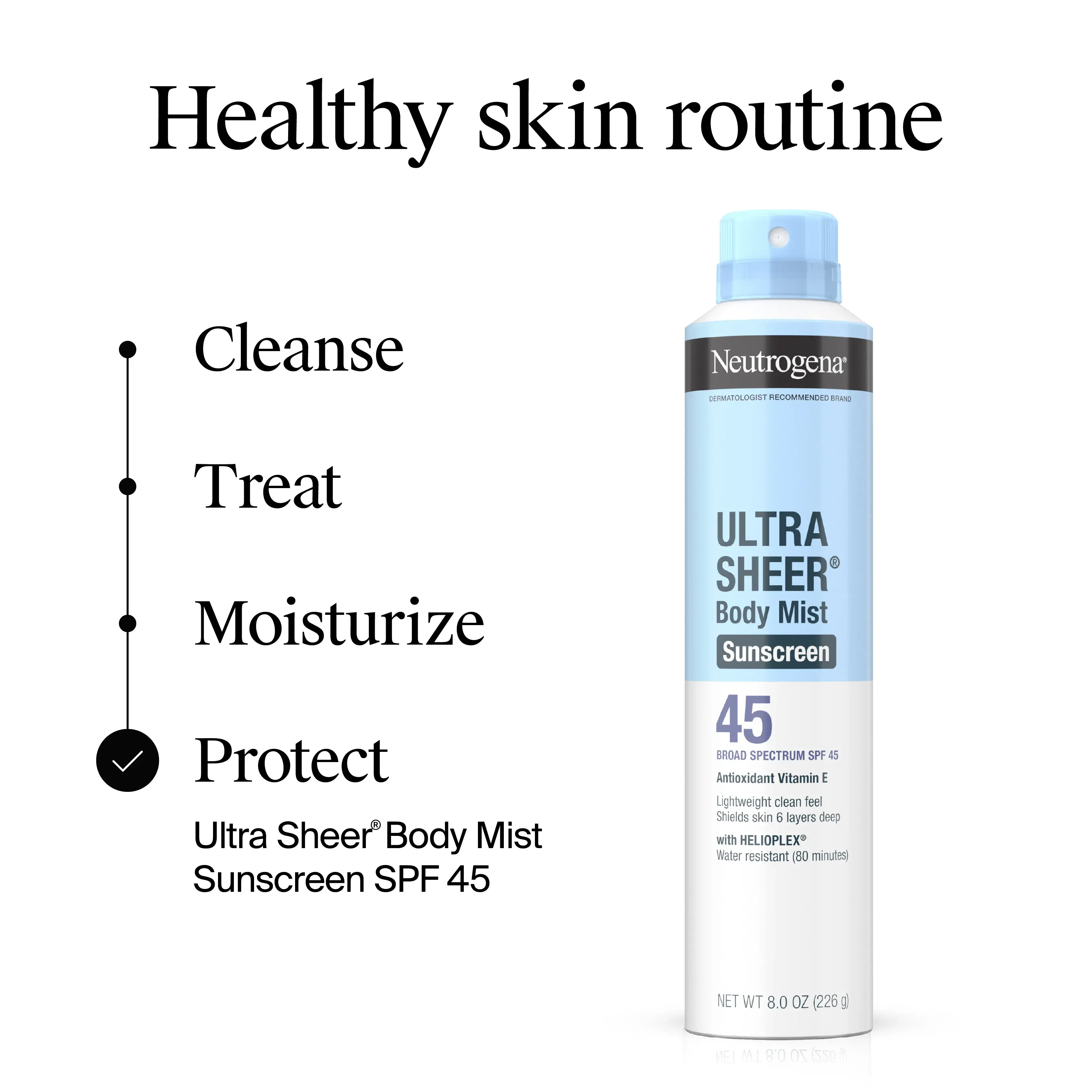 Neutrogena Ultra Sheer Sunscreen Spray, Lightweight, Family Size, 8 oz