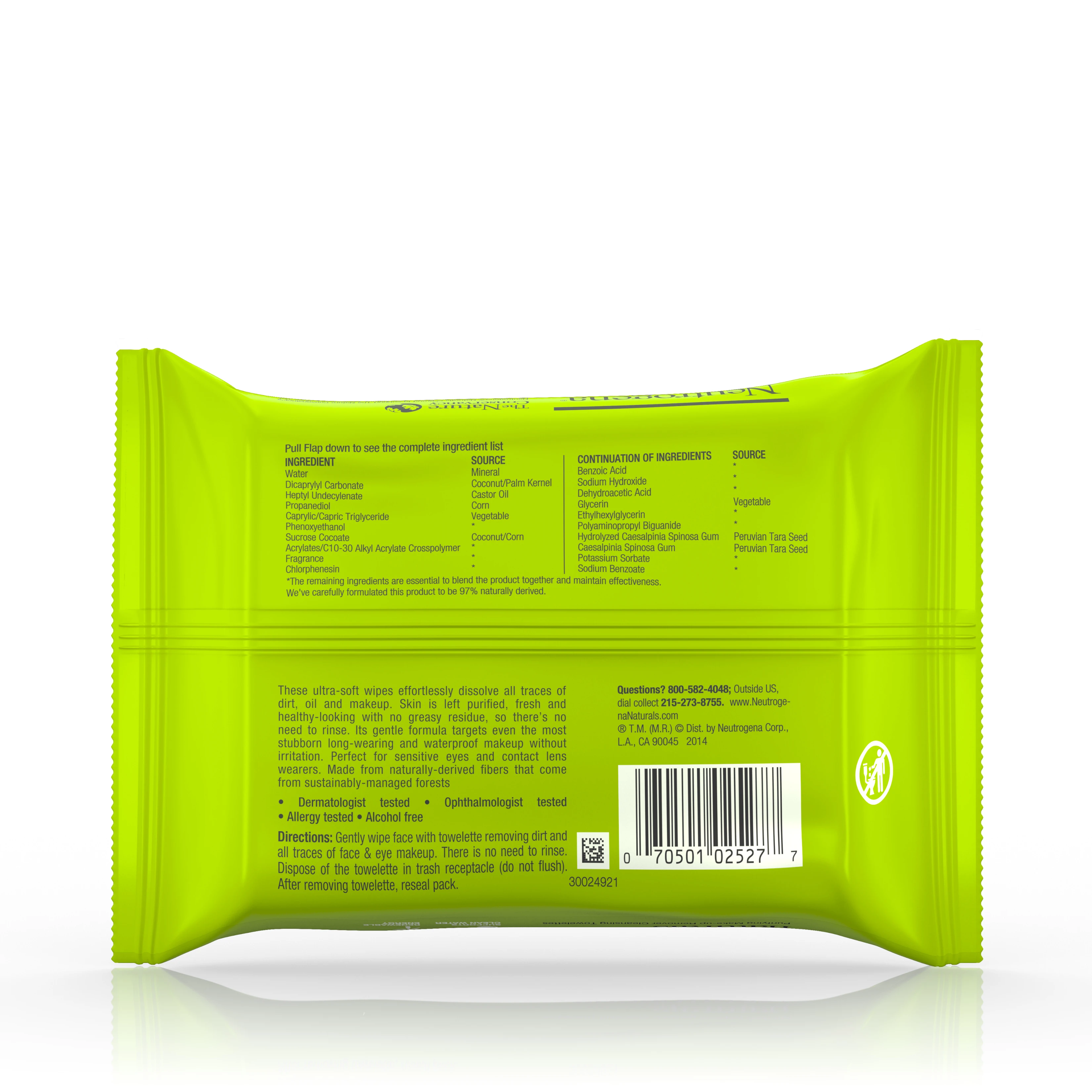 Neutrogena® Naturals Purifying Makeup Remover Cleansing Towelettes
