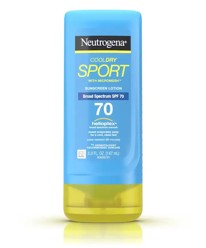 Neutrogena CoolDry Sport Sunscreen Lotion Broad Spectrum SPF 70, front of the package