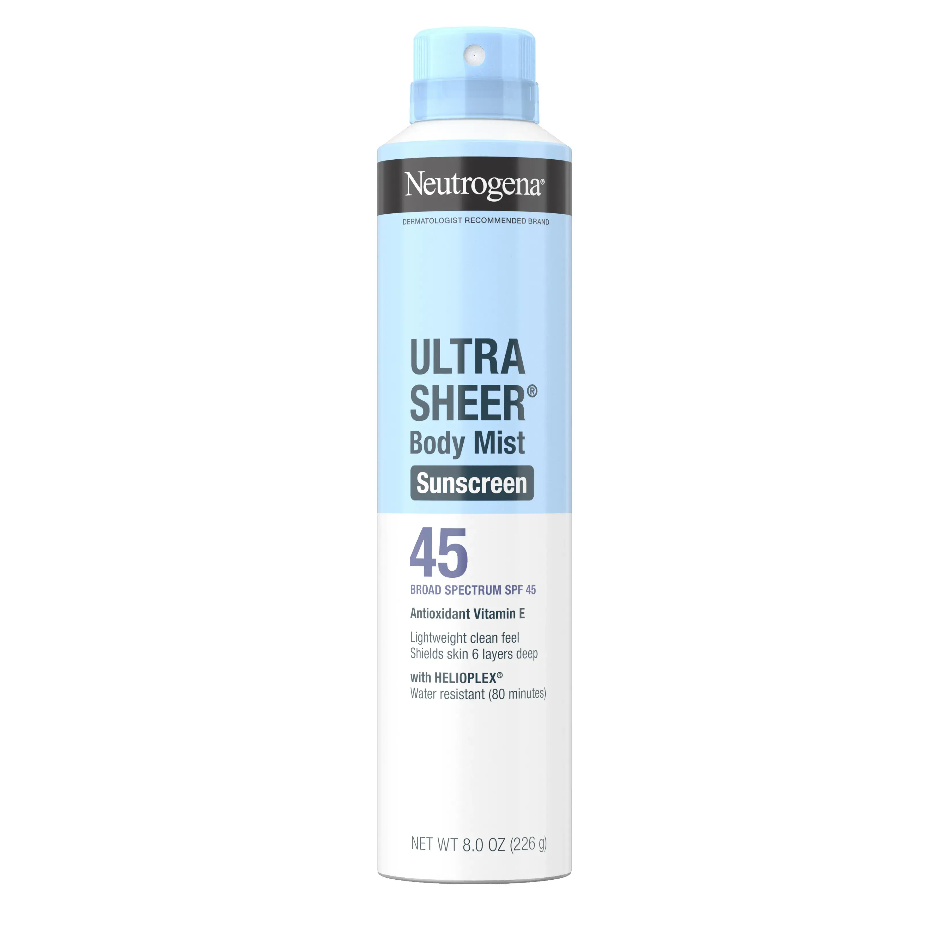 Neutrogena Ultra Sheer® Body Mist Sunscreen Broad Spectrum SPF 45, 5 Oz