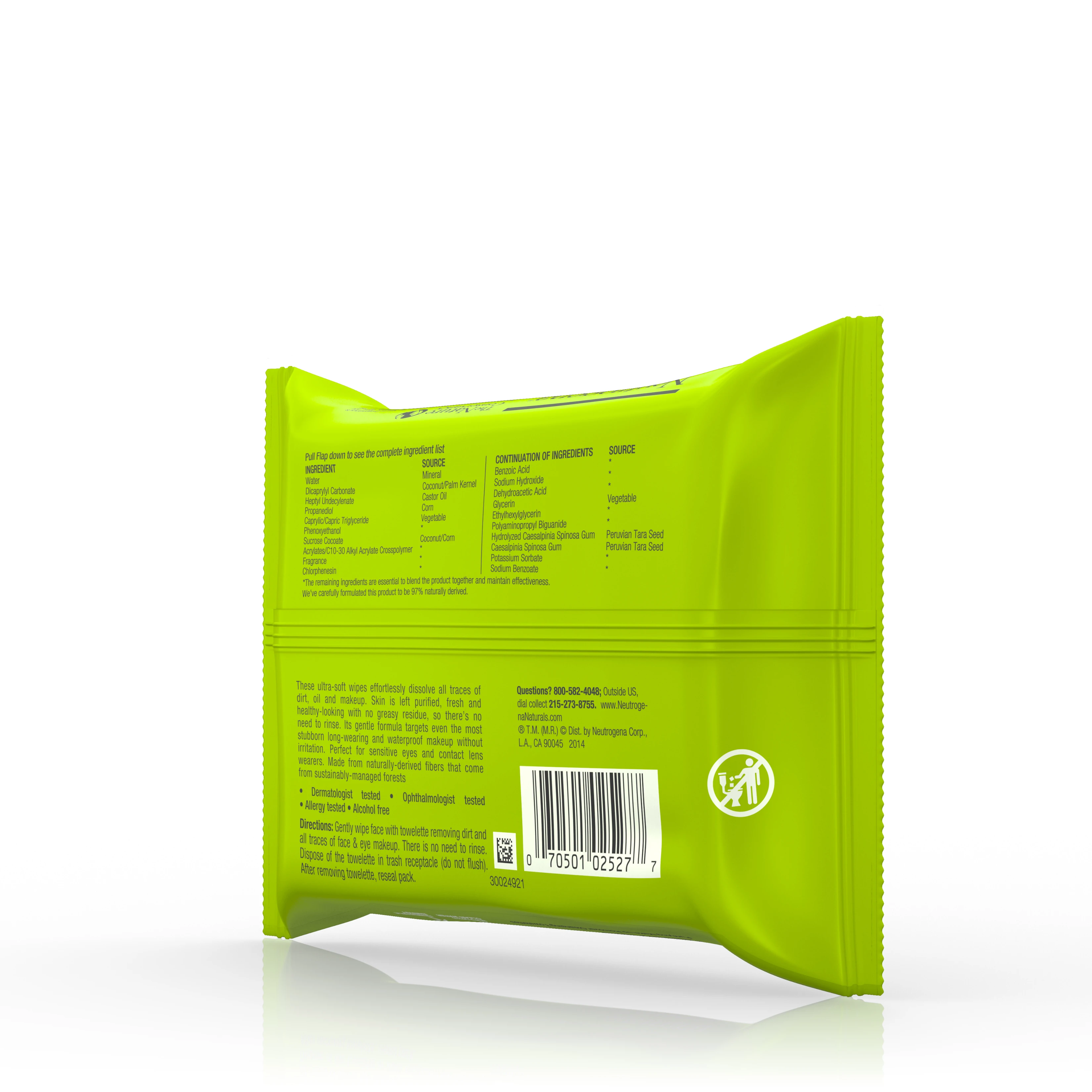 Neutrogena® Naturals Purifying Makeup Remover Cleansing Towelettes