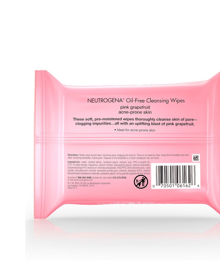 Oil-Free Cleansing Wipes-Pink Grapefruit