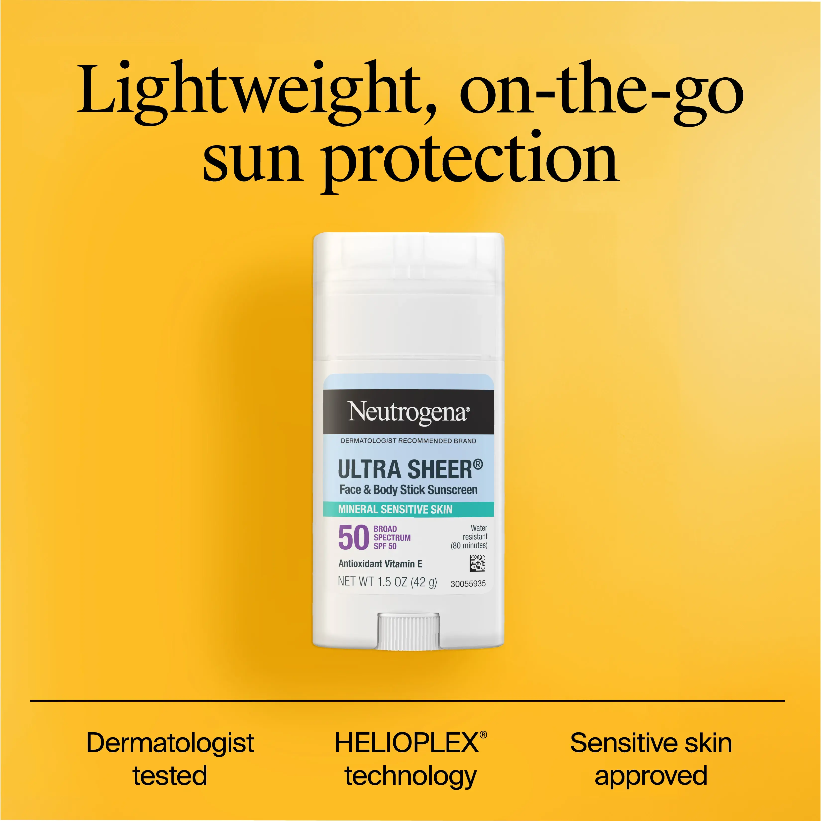 Neutrogena Ultra Sheer Mineral Face & Body Stick SPF 50. 1.5 Oz
