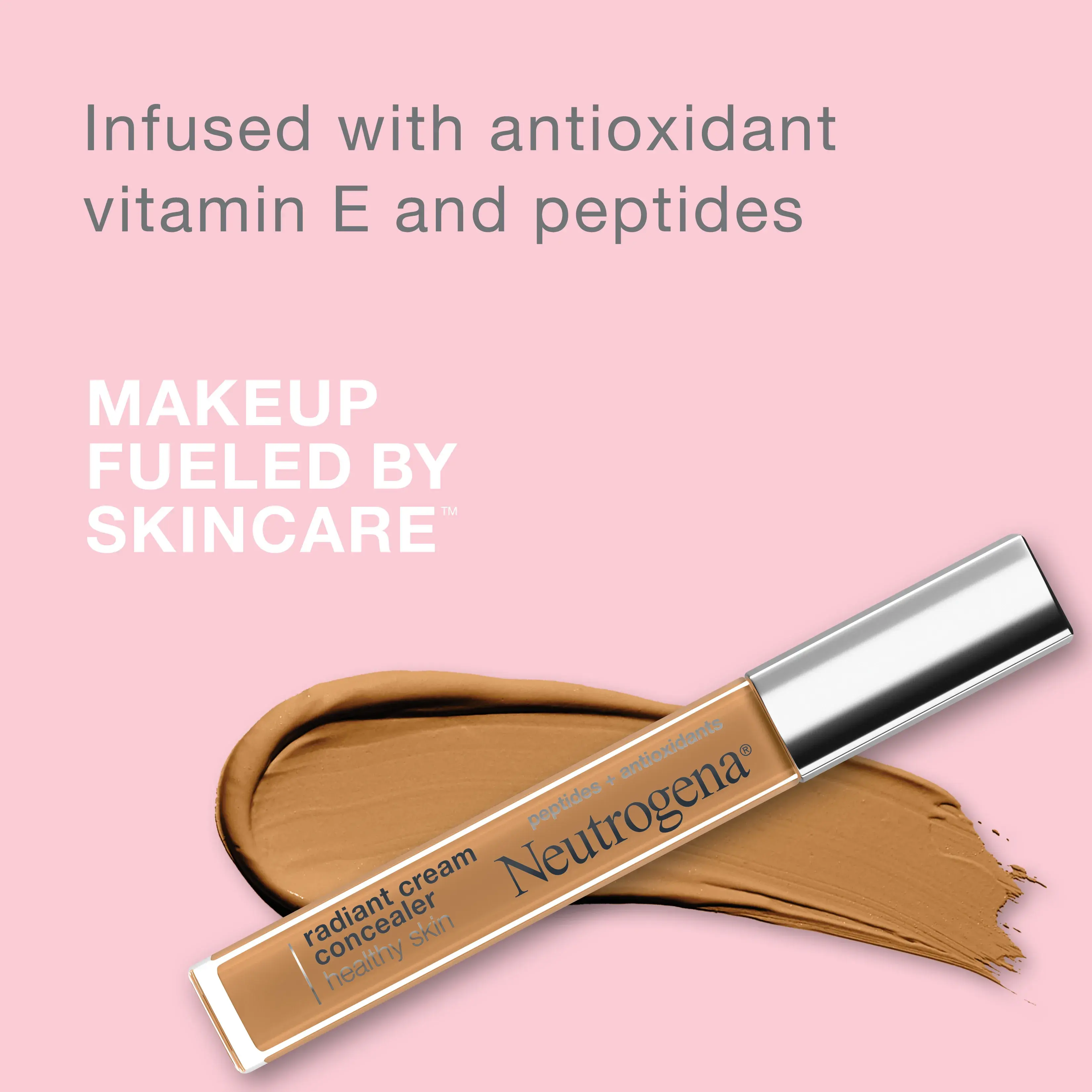 Radiant Cream Concealer infused with antioxidant vitamin E and peptides. Makeup fueled by skincare