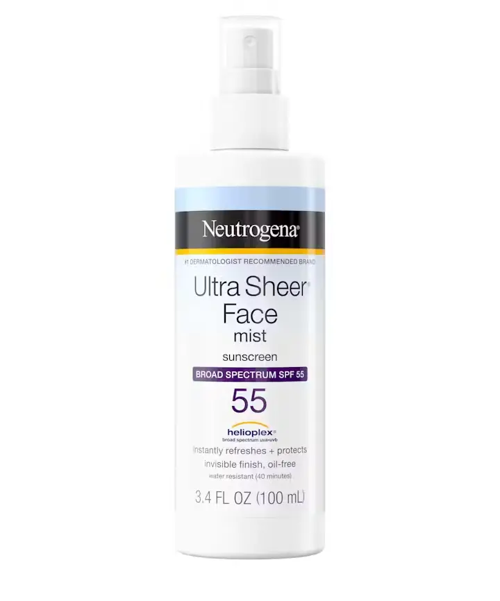 Ultra Sheer® Face Mist Sunscreen Broad Spectrum SPF 55, front of the package