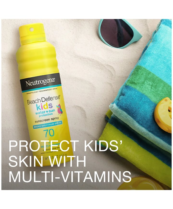 Neutrogena&reg; Beach Defense&trade; Kids Sunscreen Spray Broad Spectrum SPF 70 with Multi-Vitamins