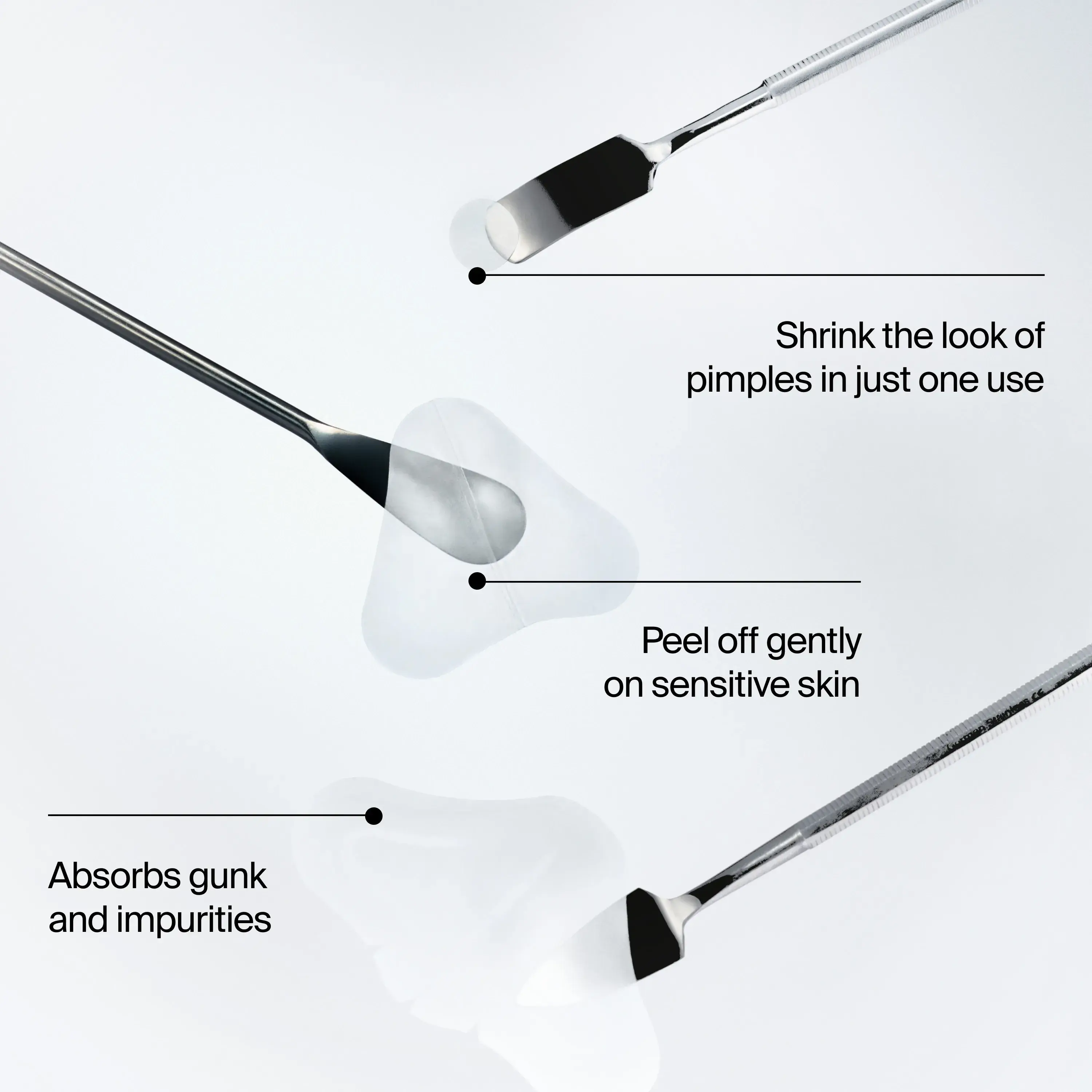 Shrink the look of pimples in just one use, peel off gently on sensitive skin, and absorbs gunk and impurities